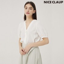 [나이스크랍] 나이스클랍 볼륨 브이넥 블라우스 N222MWB433