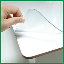 블루몬스터 투명 식탁매트 데스크 유리대용 주문 맞춤제작 pvc 2mm, 사각, 80cm x 130cm (라운딩가능)