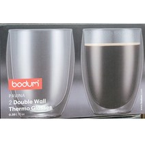 코스트코 보덤 파비나 유리컵 2P 350ml BODUM 보온기능 실리콘환기구