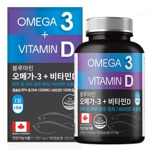 캐나다직수입 오메가3 1303mg+비타민D 1000IU 6개월분, 180캡슐, 1개, 180정