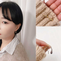미니 물방울 귀걸이 고리형 이어링 심플 데일리 정장 블라우스 코디 주얼리