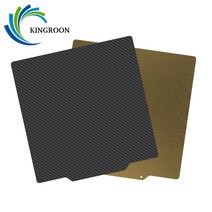 킹룬 PET PEI 시트 양면 히트 베드 탄소섬유 질감 스프링 강판, 235x235mm