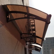 550X8200 계단캐노피 주차장 차양시스템 차광막 고정식어닝 DIY차양 렉산색상, 블루, 그레이, 블랙