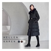 헬렌카렌 THE PREMIUM 폭스퍼 헝가리구스 롱 벨티드 다운