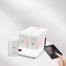 식당 진동벨 카페 호출벨 무선 주문 대기벨 음식점, 911S 와인 레드(플래시+버저) 16개
