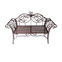 야외벤치 벤치의자 엔틱 야외벤치의자 펜션 정원 테라스 카페 더블 철제 빨간색 실외, 하얀색