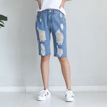 앤샵 예쁜핏 해짐 5부팬츠 반바지