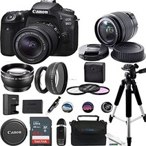 ef-s 18-55mm f3.5-5.6 is stm 렌즈가 장착된 eos 90d 디지털 SLR 카메라 바디 - 엑스포 프리미엄 액세서리 번들(13개) 블랙