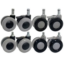 철물프렌드 의자바퀴 우레탄 회전 브레이크 11링 3부볼트 국내생산 고급바퀴, 링타입, 브레이크형(링타입)그레이