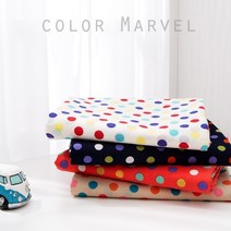 대폭 면100% 60수 도트 - 컬러마블 (4컬러), 아이