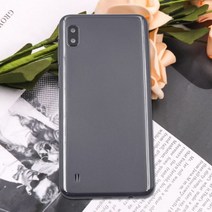 저무리 새로운 삼성 갤럭시 A10 A105 A105F SM-A105F/DS 배터리 후면 커버 플라스틱 섀시 패널 도어 하우징 케이스 카메라 렌즈, 02 Black