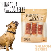 THINK TOUR DOG 소고기 연어 오리 치킨 딩고 우유껌, 1개, 연어 딩고 우유껌 3p