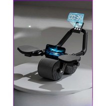 복부 리바운드 슬라이드 운동 기구 코어 뱃살 무소음, 블랙