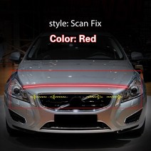 볼보라이트 주간 주행 등 LED DRL 볼보 V60 V60 크로스 컨트리 2011-2023 범용 LED 일광 시작 스캔 라이, 02 150cm, 01 Red