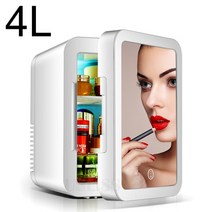 미니 냉장고 소형 화장품 캠핑 휴대용 고품질 8l 메이크업 led 라이트, 4리터, 에게