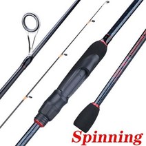 Sougayilang초경량 탄소 섬유 스피닝 낚싯대 및 캐스팅 로드 1824m 최대 드래그 10Kg 배스와 강꽁치고기 송어 낚시용, Black-Spinning Rod+2.1 M