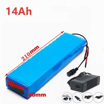 전기자전거 배터리 Aleaivy 36v 10ah 600 와트 10s3p 리튬 이온 팩 20a bms xiaomi mijia m365 pro ebike 스쿠터 xt60 t 플러그, 36v 14ah-충전기