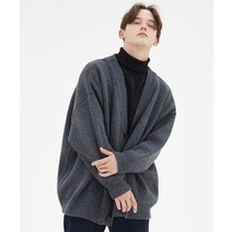 [빠른출고]꼼파뇨 헤비오버핏 램스울 가디건 챠콜