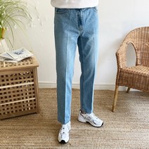 데일트 메종 남자 레귤러핏 연청바지