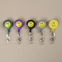 스마일 릴홀더 명찰고리 5세트 사원증목걸이 줄목걸이