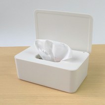 모던 무지 물티슈 케이스, 대형, 화이트