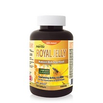 로얄젤리 캡슐 120액상캡슐 프리미엄 로열젤리 2000mg 허바 캐나다산, 1병/120캡슐