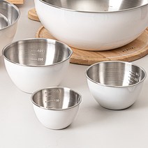 퀸센스 컬러 믹싱볼 3종세트, 미니믹싱볼_아이보리(10cm+12cm+14.5cm)