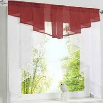 속 나비주름 쉬폰커튼 레이스 쉬폰 커튼 tulle 주방 커튼 창 발코니 rome pleated design green grey color sheer short valance