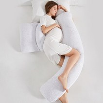 임신 한 여성을 위한 다기능 베개 U 자형 허리 보호 측면 수면 분리형 지원 복부 용품, 분홍색