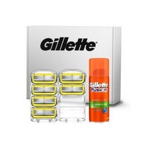 질레트 프로쉴드 면도날 옐로우 6p + 하이드라 젤 70g 세트, 2종, 1세트