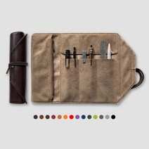 컨트롤9 오리진L 두루마리 롤필통 파우치 가죽필통 고급가죽필통, 마블그레이