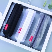 메쉬필통 파우치 안경케이스 문구사이트 사무용품 연필 다용도 집 보관 성인필통, 메쉬펜슬파우치화이트