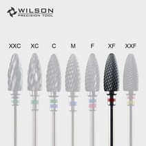 네일드릴 네일비트 총알 모양-6.0mm-크로스 컷-블랙 지르코니아 세라믹 치과 실험실 Burrs - WILSON PRECIS, 06 1pc Extra Fine