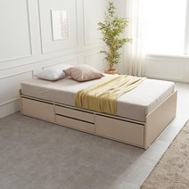 자취방 서랍형 수납침대 슈퍼싱글 프레임 BED 부부트윈 고등학생 SS 원룸, 화이트