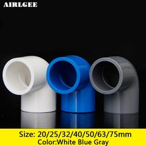 징크판넬 UPVC-내경 90 도 워터 파이프 피팅 엘보 커넥터 20253240506375mm 슬립 엔드 글루 가든 어댑터, [01] White, [05] 50mm