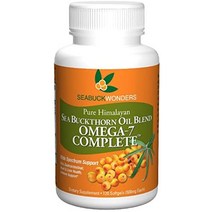 바다 갈매 나무속 오일 블렌드 오메가 7 완전 120 카운트 소프트 젤, 180 카운트
