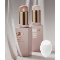 GLINT 스틱 하이라이터 에그 퍼프세트 (2종 택1) 스틱 하이라이터 에그 퍼프세트, 02 밀키 문 + 퍼프