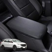 QianBao 쉐보레 이쿼녹스 2018 2019 2020 2021 2022 2023 극세사 가죽 블랙 라인용 암레스트 박스 센터 콘솔 커버와 호환 가능, 블랙 라인.