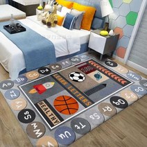 어린이 방 녹색 축구장 카펫 침실 거실 농구 코트 훈련 러그 장식 홈 미끄럼 방지 바닥 매트, 200x300cm 78.7x118in, 9