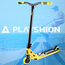 PLAYSHION 성인 청소년 익스트림 스쿠터 묘기 킥보드, DS008- 검정 및 빨강