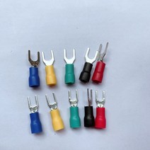 총알단자 50pcs SV1.25-3 SV1.25-4 SV1.25-5 절연 포크 케이블 와이어 터미널 커넥터 전기 크림프 SV1.25-6, [02] 빨간, [04] SV1.25-6