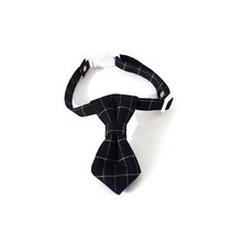 심플 체크블랙 그레이 애견 보타이 넥타이, C.넥타이블랙