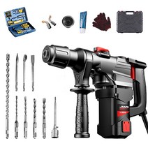 [GoCo] 고출력 전동 임팩드릴 충전 해머 전기드릴 미니 렌치 무선 함마드릴 햄머, 대형/유선/고급형/11990W/세트3