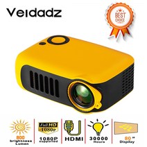 veidadz a2000 미니 프로젝터 320x240 픽셀 800 루멘 휴대용 led 홈 멀티미디어 비디오 플레이어 내장 스피커, 중국, 흰색, EU 플러그