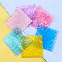 하트 뽁뽁이 포장 택배 안전 에어캡 10X10cm, 핑크