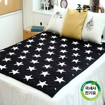 극세사 빨아쓰는 안심전기요 워셔블전기장판 가정용 침대 캠핑용 야외용 대형 전기매트 [블랙스타]