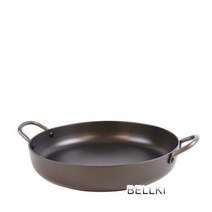 닭갈비팬 6 size * 경질 코팅 양수 볶음팬 전골팬 업소용 원형 철판 구이용, 40cm