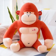몽클 쿠션 털솜 금강오랑우탄 대전 고질라 난감 오랑우탄인형, C03-55cm, T01-주황색 보수 킹콩