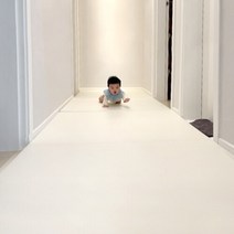 쁘띠메종 2단 폴더 복도 매트 솔리드 220X110X4cm, 양면 로즈베이지