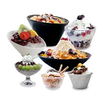 데코원 빙수그릇 도자기 눈꽃 빙수접시 디저트볼, 84_스텐빙수볼(대), 1개
